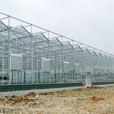 Γαλβανισμένο χάλυβα θερμοκήπιο γυαλιού Venlo σωλήνων αυτόματο για το βοτανικό κήπο